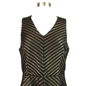 Chevron Black and gold dress